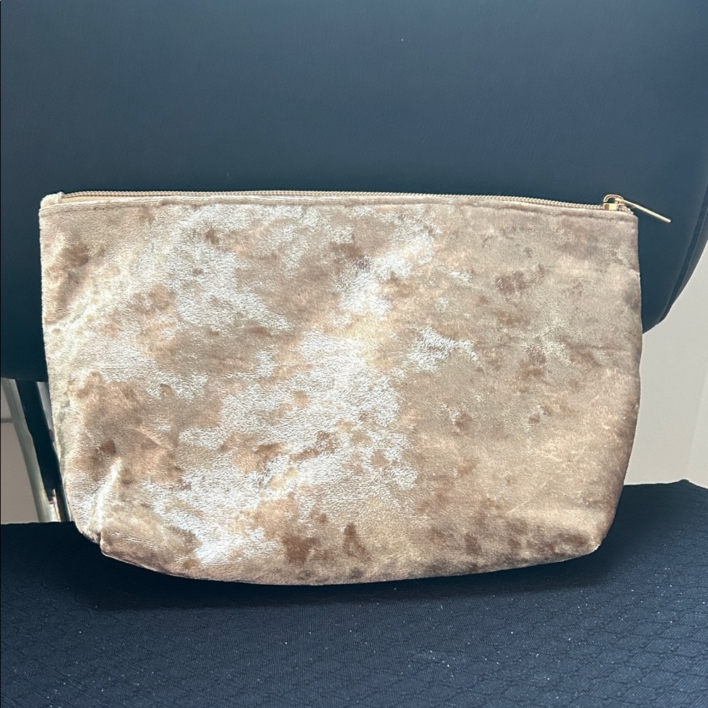 Elegant Tan Clutch Bag velvet